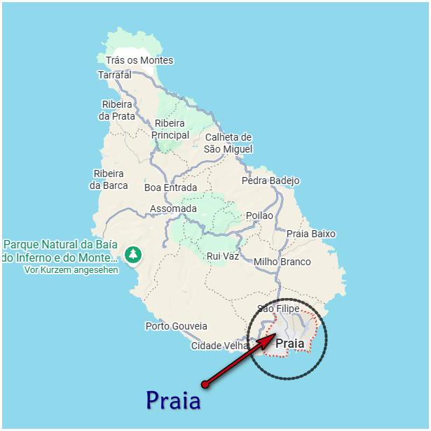 Praia  area santiago island cabo verde