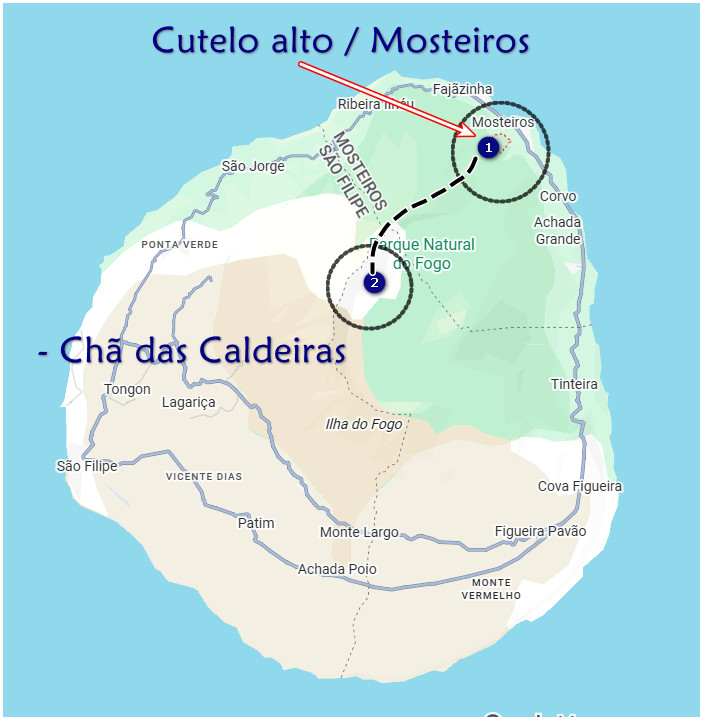 Cutelo alto  walk fogo island cabo verde