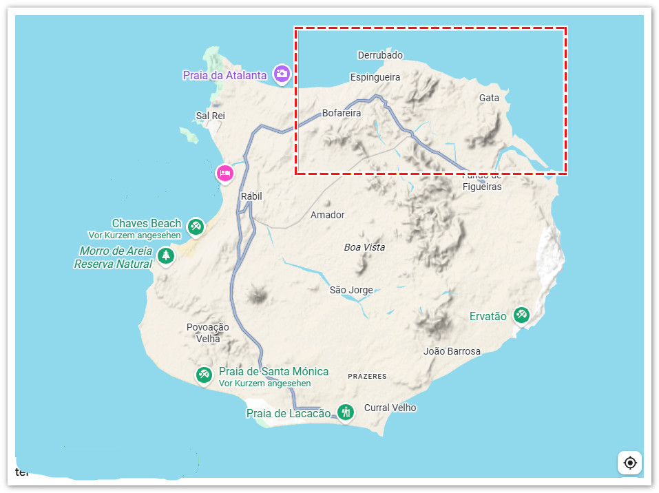 Ilha Boavista - Norte e Nordeste