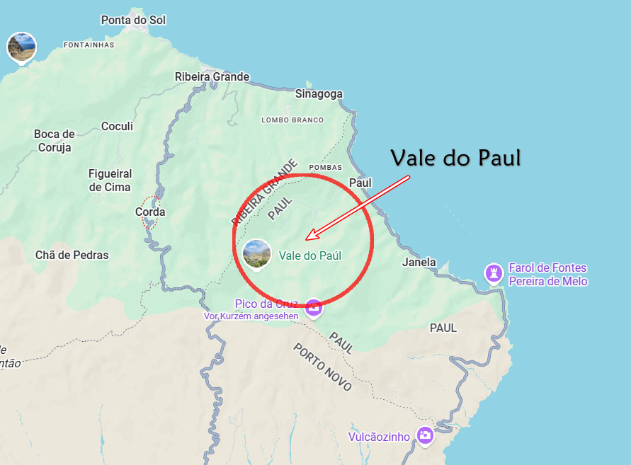 Localização . Vale do Paul