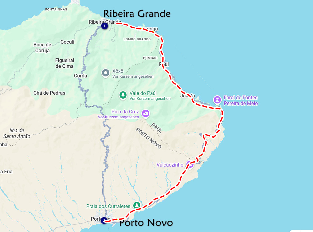 A Estrada Costeira de Santo Antão