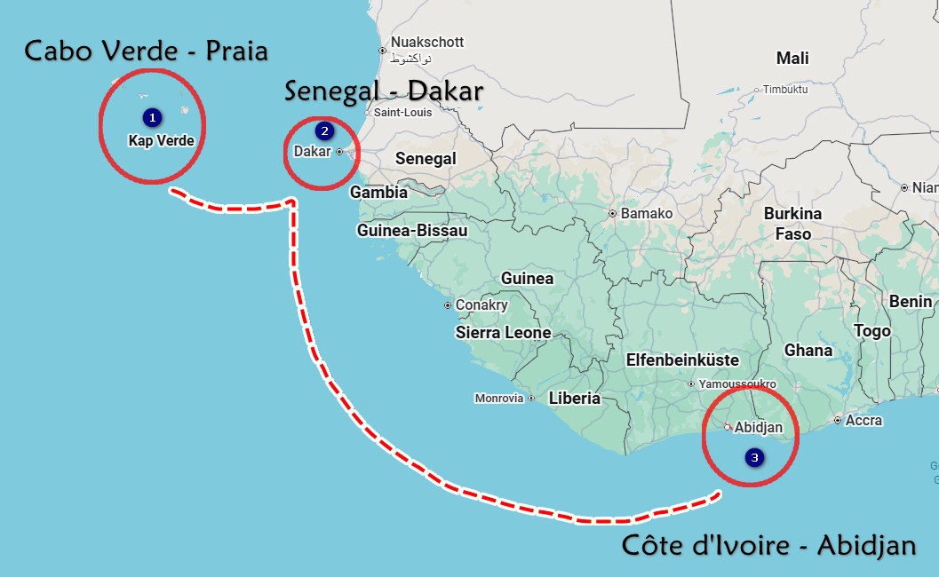 The Praia-Dakar-Abidjan transport corridor